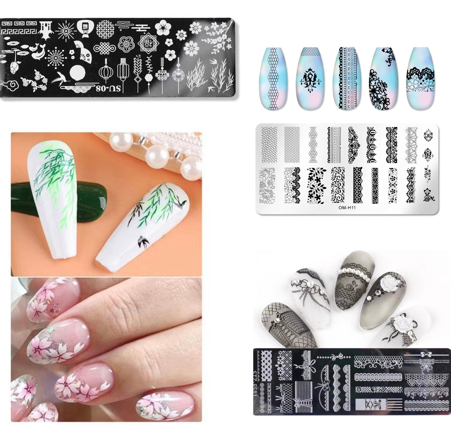 3/4 pcs Nail Stamp booklet