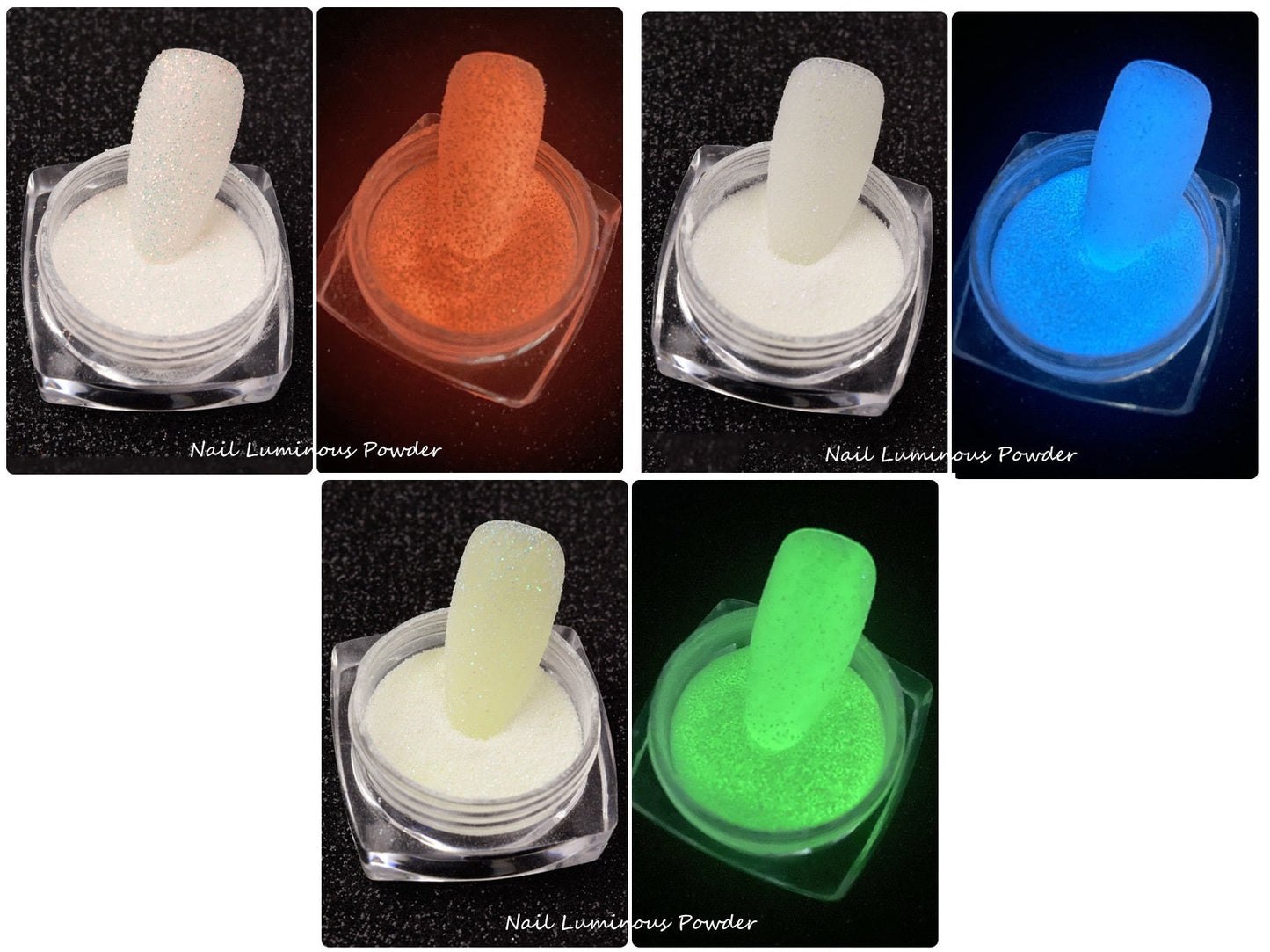 Glow in the dark Luminous Nail Glitters/Powder