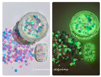 Glow in the dark Luminous Nail Glitters/Powder